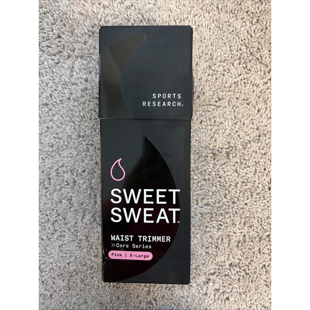Sports Research Sweet Sweat Waist Trimmer Core Series Pink X-Large Workout Belt
